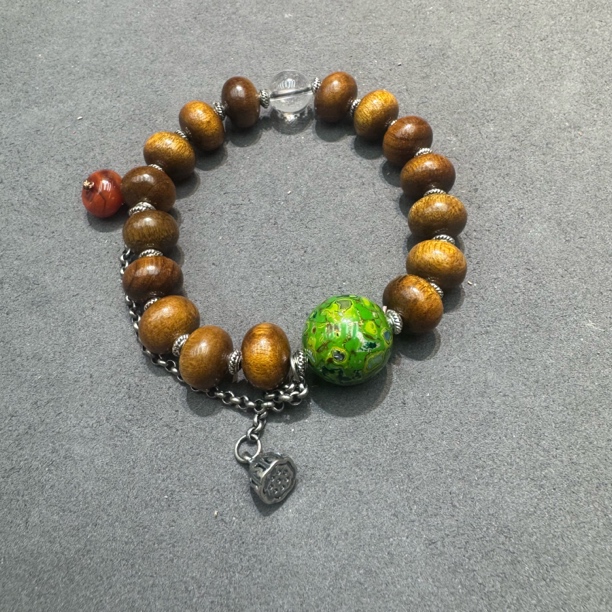 3180-金丝楠木手串单圈11*8mm