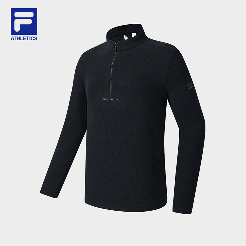 Fila/斐乐2025新款男士运动休闲半拉链立领内搭长袖A61M541203F