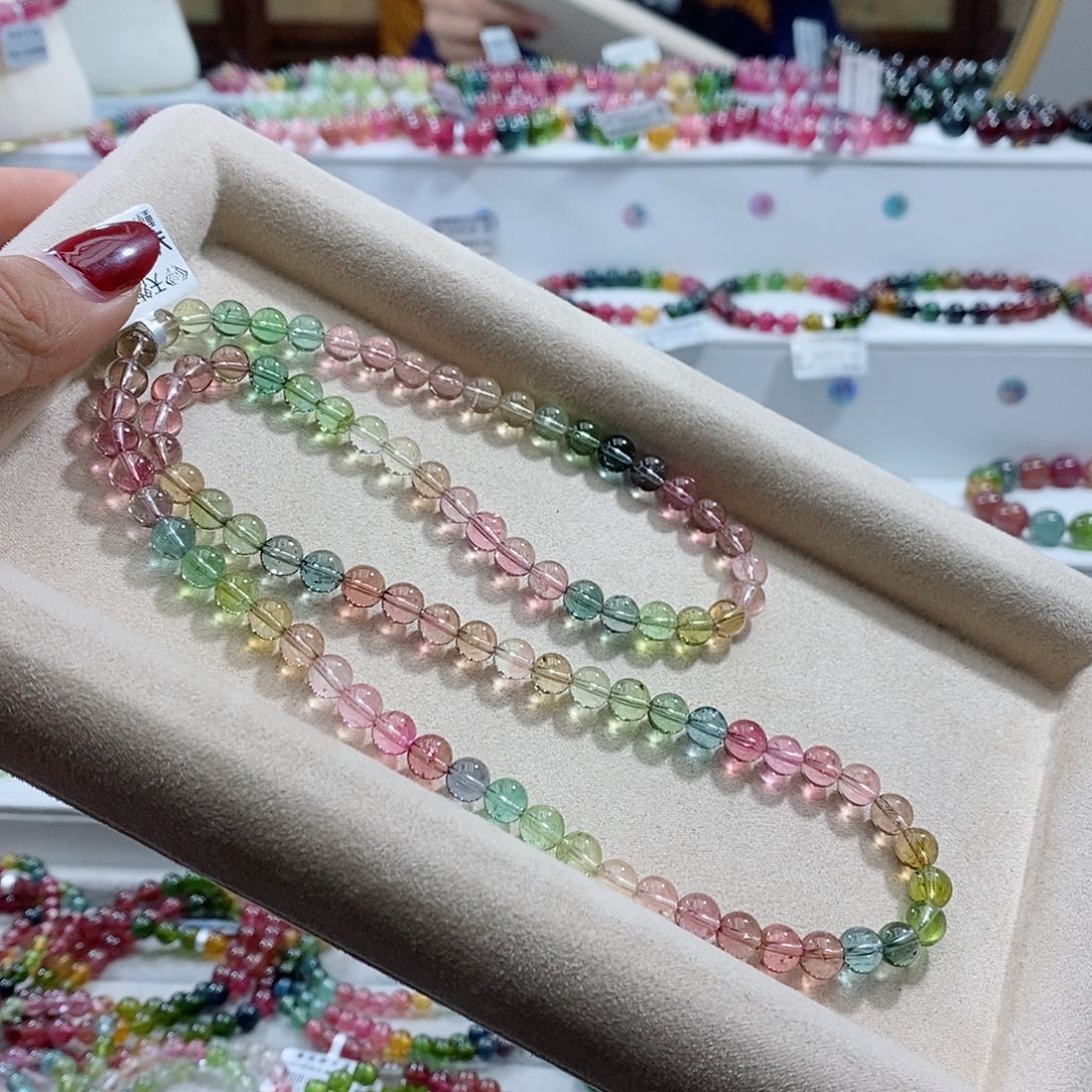 碧玺手链未镶嵌多样性发一条