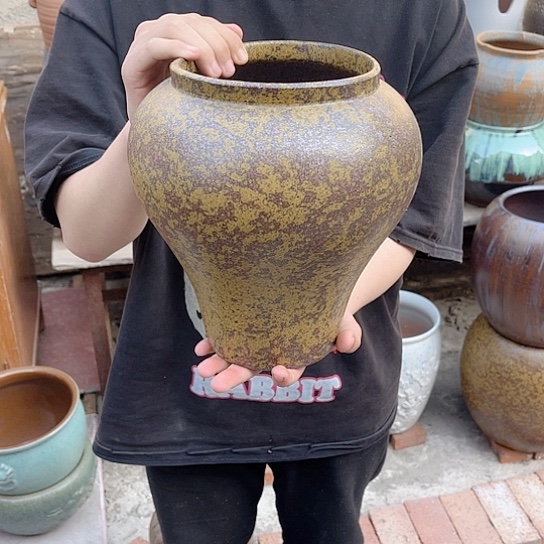 紫砂花盆高度25口径15