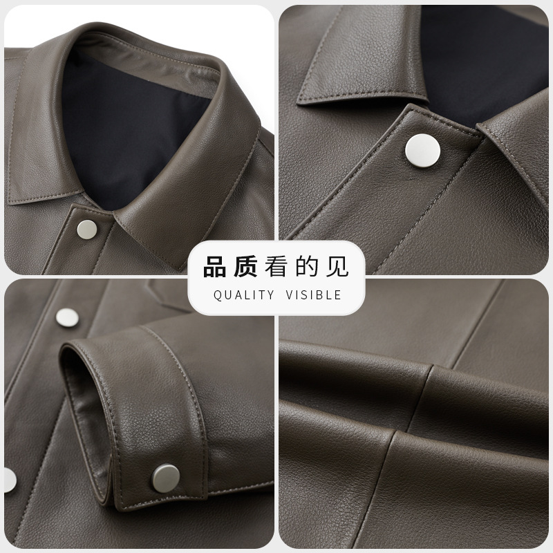 高档精品时尚休闲男款皮衣真皮夹克微脏微瑕 直播专用链接 