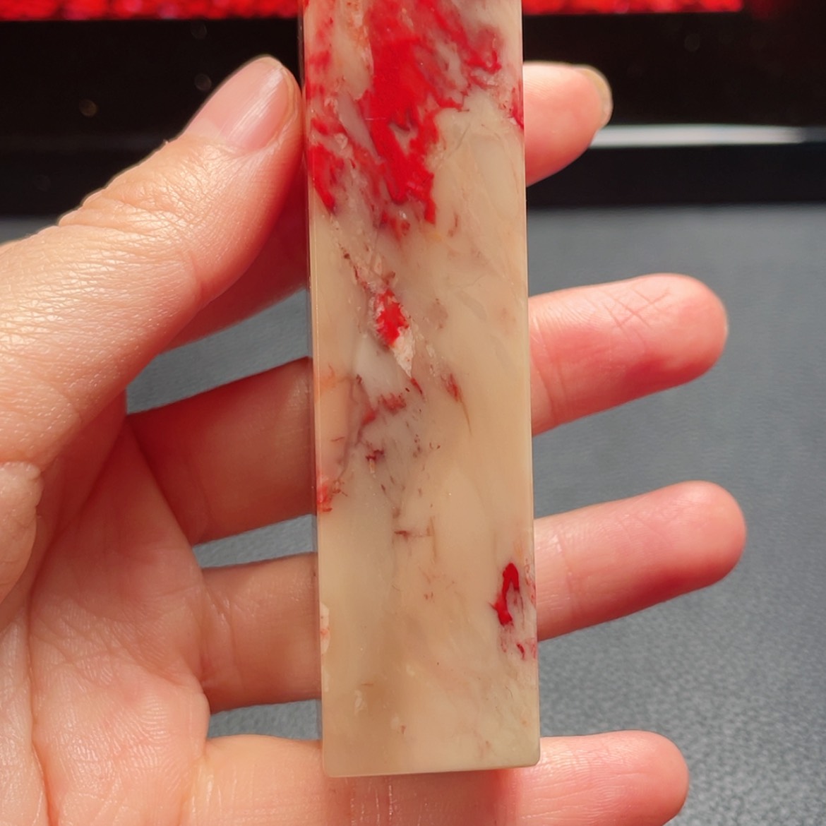 【闪购商品】昌化鸡血石紫**幽邵氏鸡血石