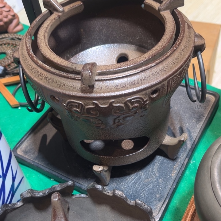 蜜安罐瓷香炉锡茶则老*