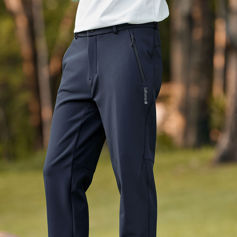 乐飞男士户外冲锋裤休闲加绒耐磨弹力长裤秋冬保暖宽松直筒裤