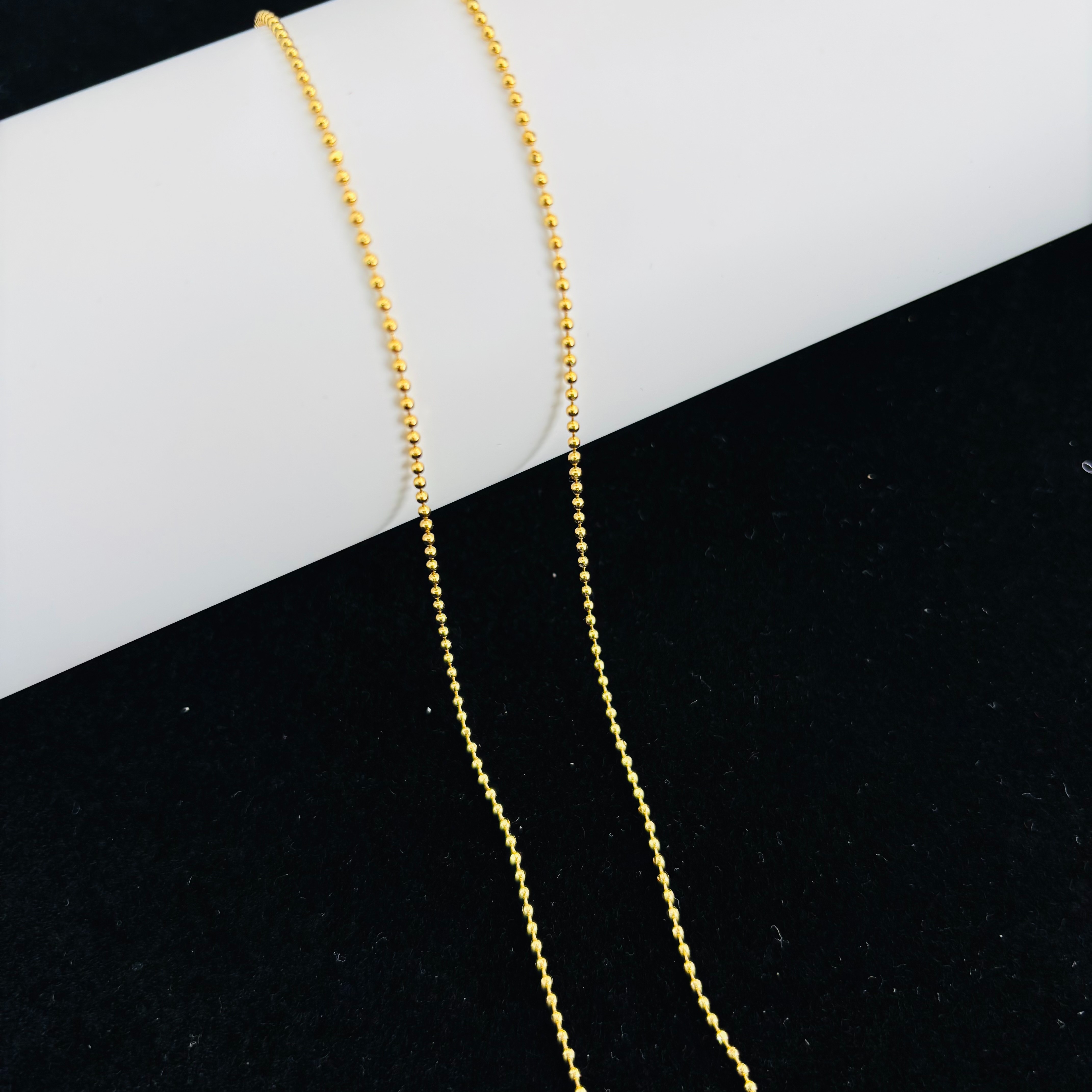 （亮面珠珠针式链）经典时尚水贝柜台