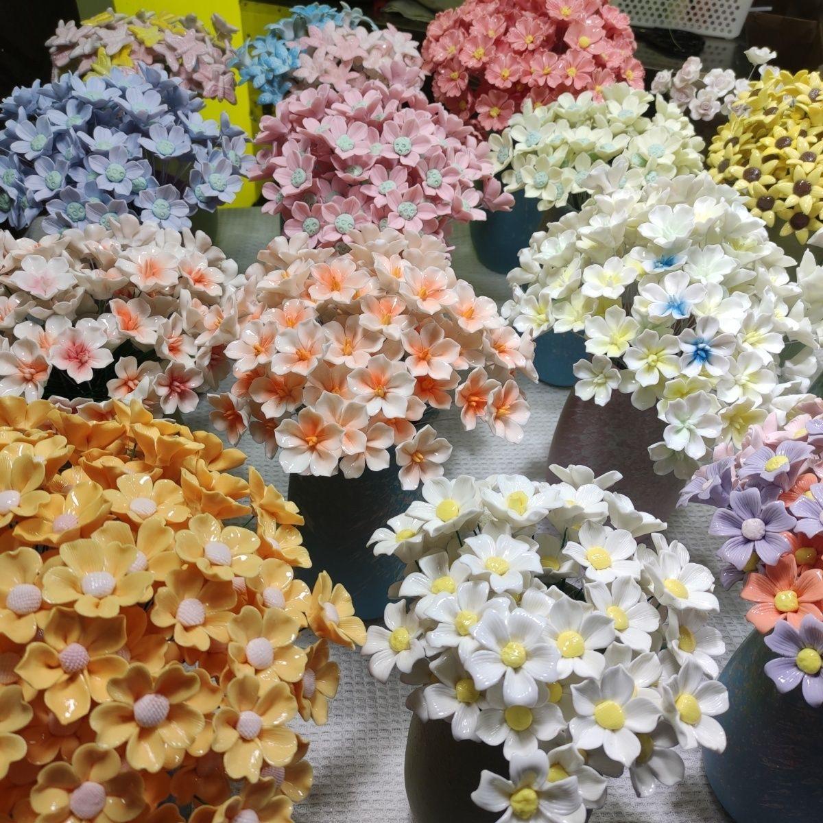 陶瓷花景德镇瓷花永生花摆件浪漫高级感情人节生日礼物送女生朋友