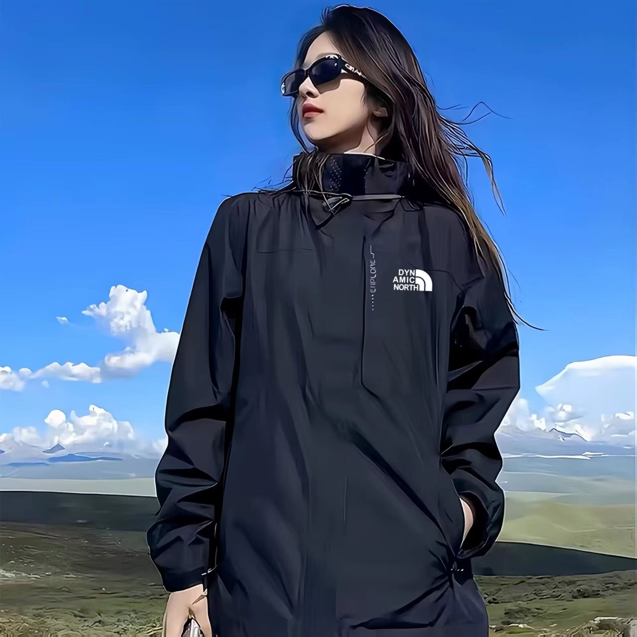 动感北面冲锋衣男女款秋冬2025新款潮牌春秋季单冲上衣外套