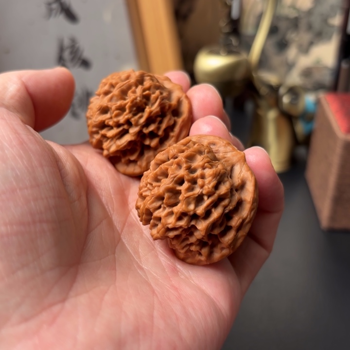 吊坠文玩核桃秦闷40 秦岭闷尖狮子头