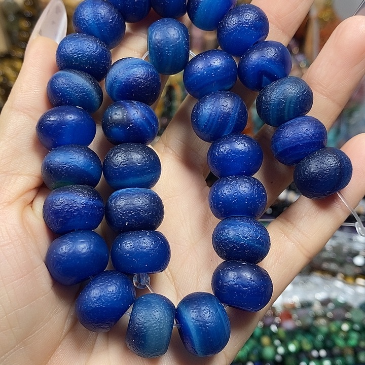 玛瑙/玉髓未镶嵌珠宝半成品橘皮老玛瑙卡15mm