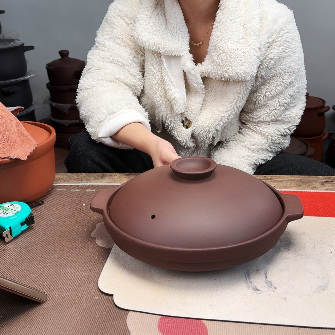 紫砂砂锅1.8升正品无暇