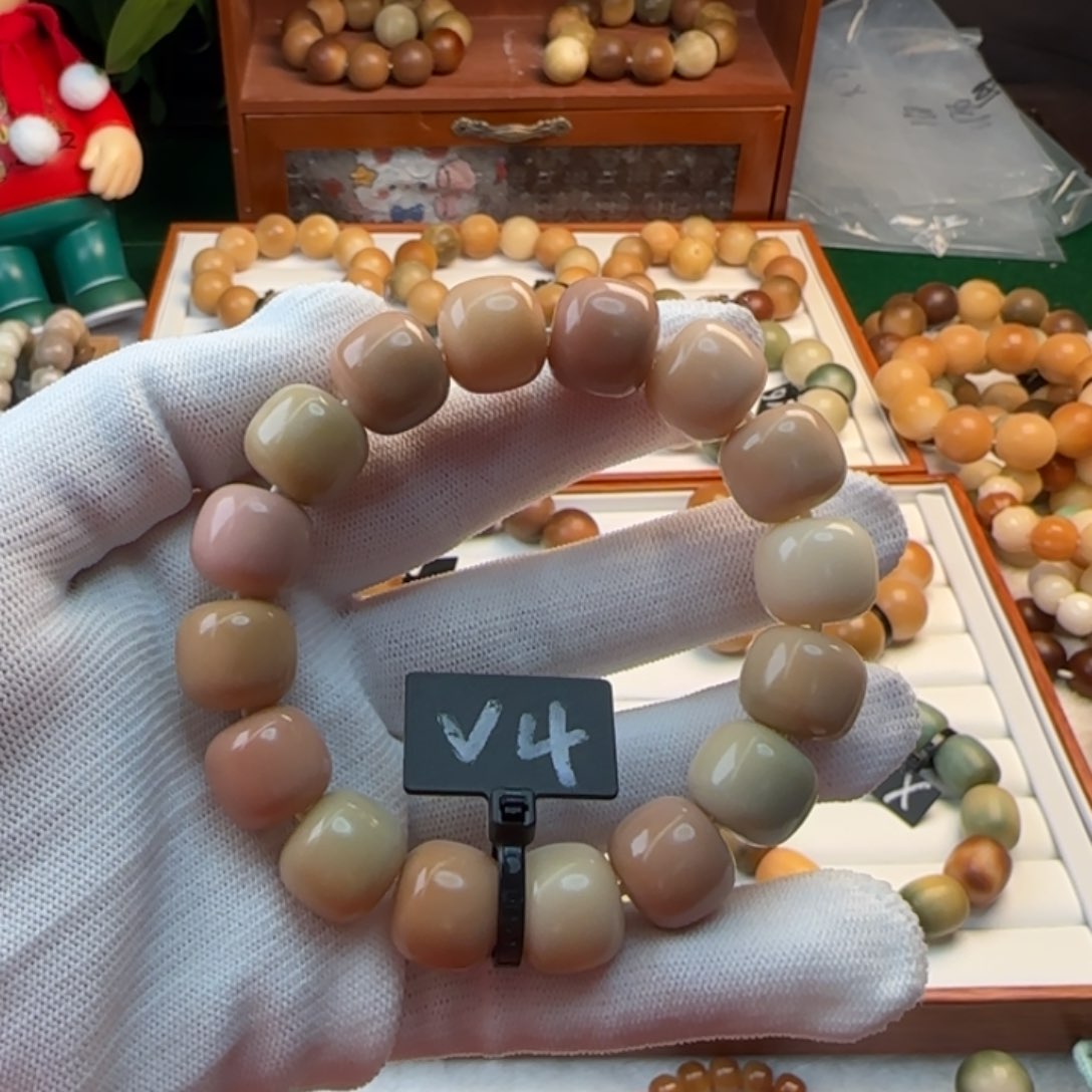 菩提根/象牙果手串卡14桶珠微瑕4