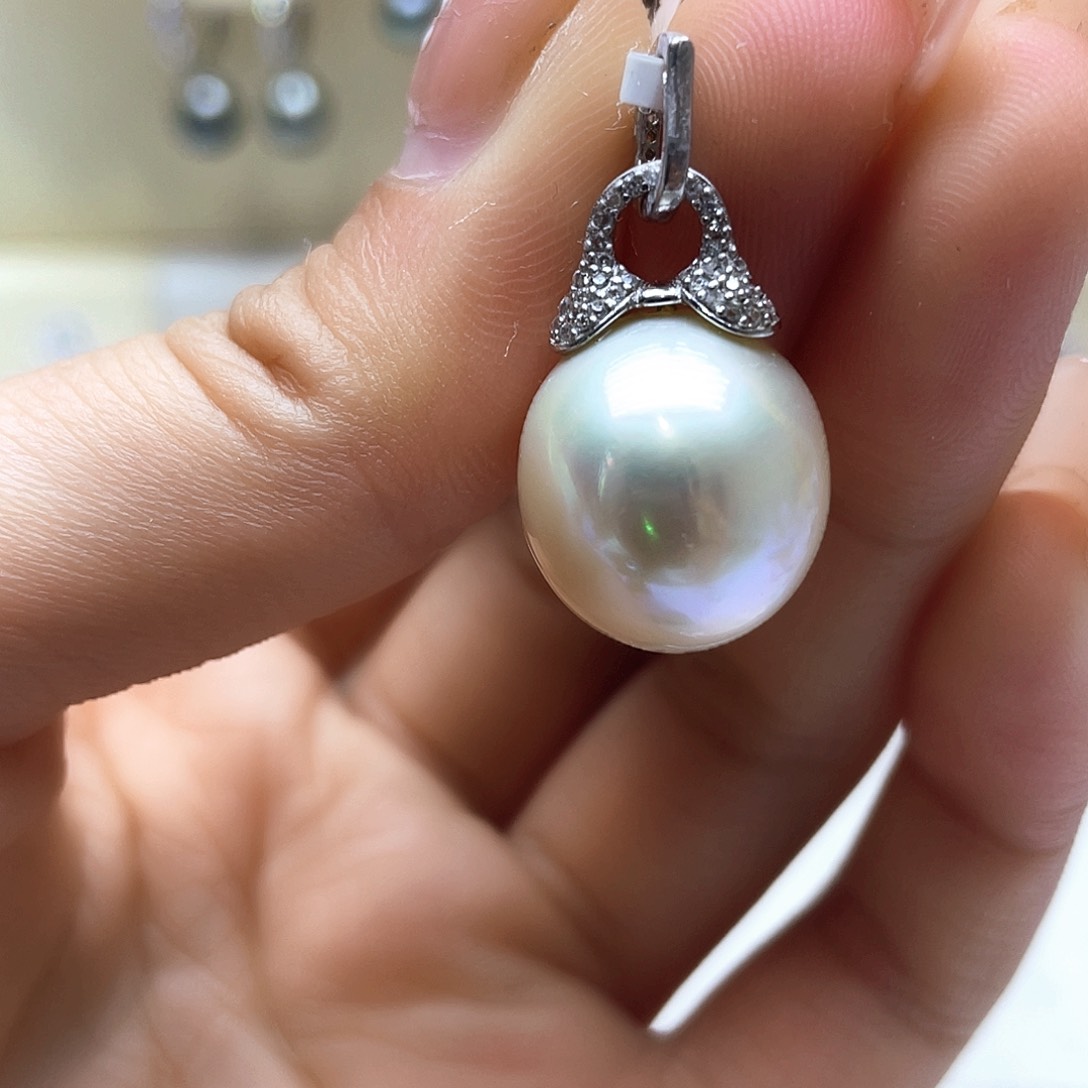 海水珍珠颈饰银S925镶嵌