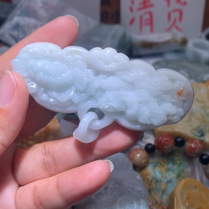 翡翠未镶嵌颈饰保真天然A货翡翠