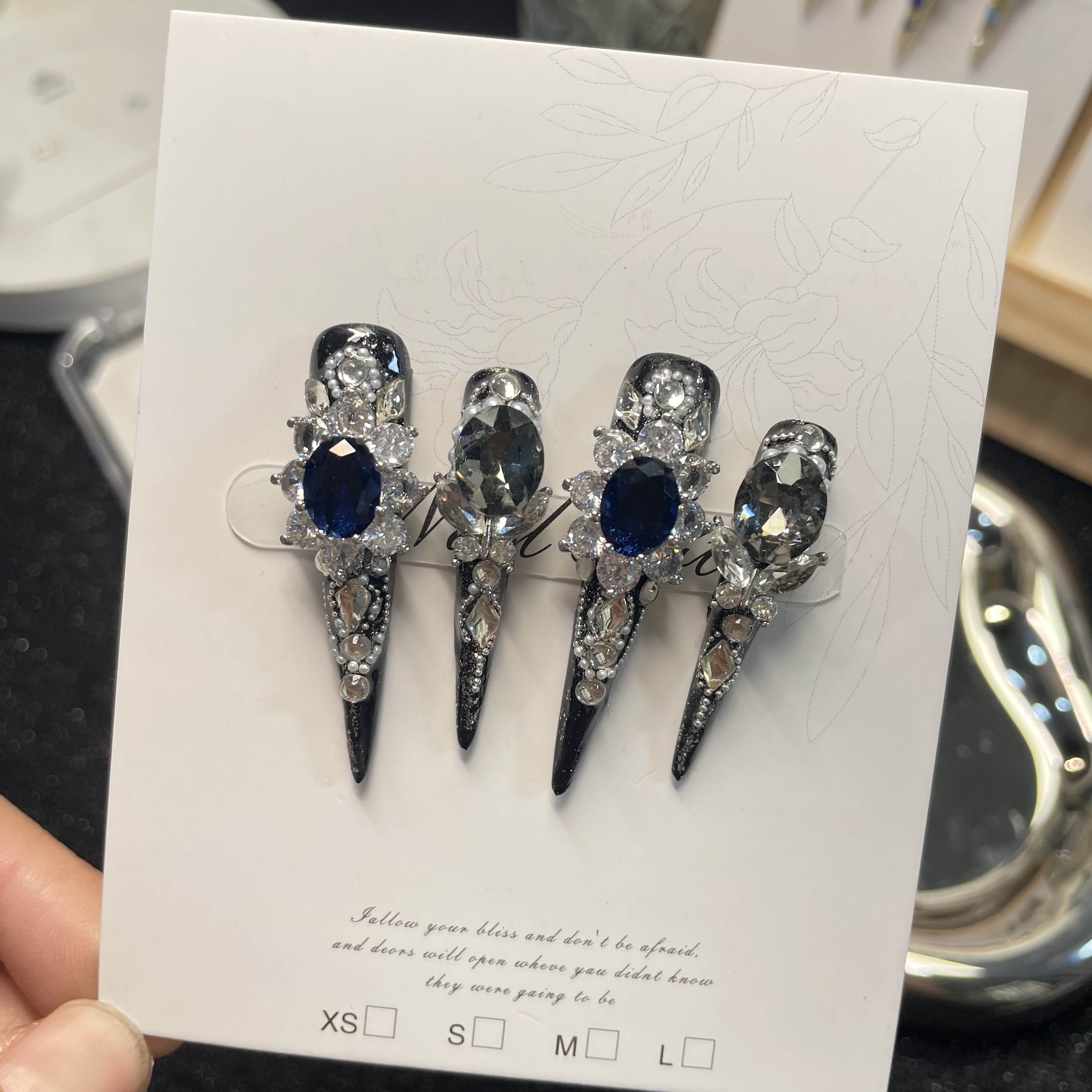 垂尾 嬛嬛护甲贵妃甲高级中式国风凤冠霞帔穿戴甲