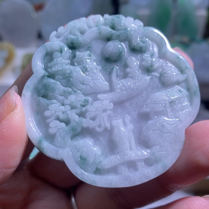 【闪购商品】翡翠挂件未镶嵌山水