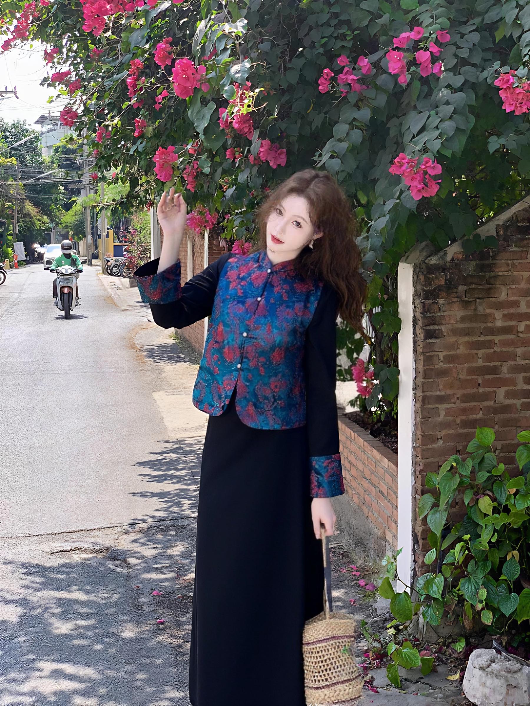 藏装女2025春夏藏式博拉裙贵气优雅款女士藏服时尚复古0503160