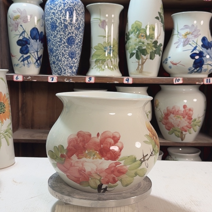 瓶钱袋子牡丹新款新款陶瓷陶瓷