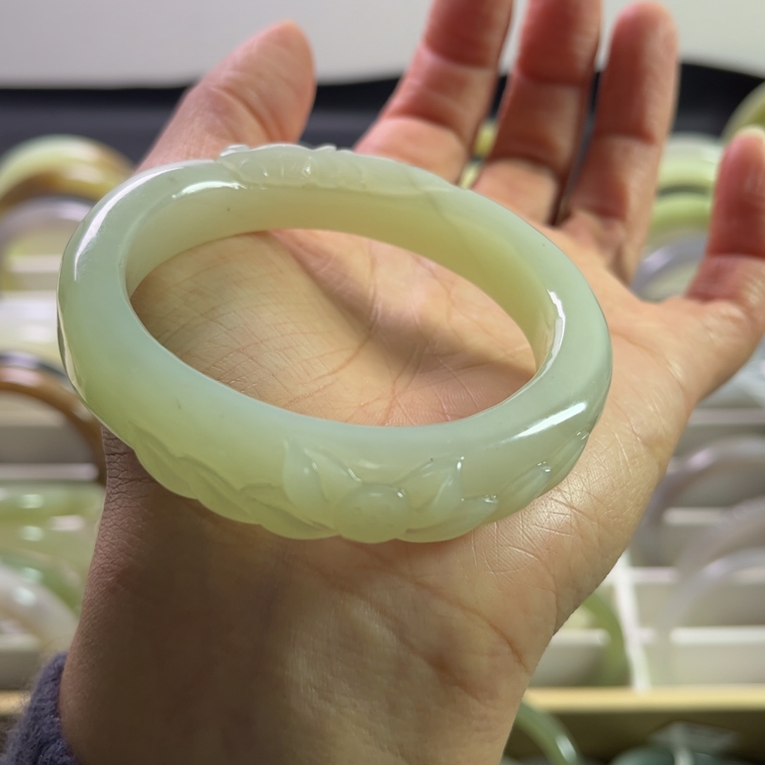 和田玉手镯54➕圈未镶嵌