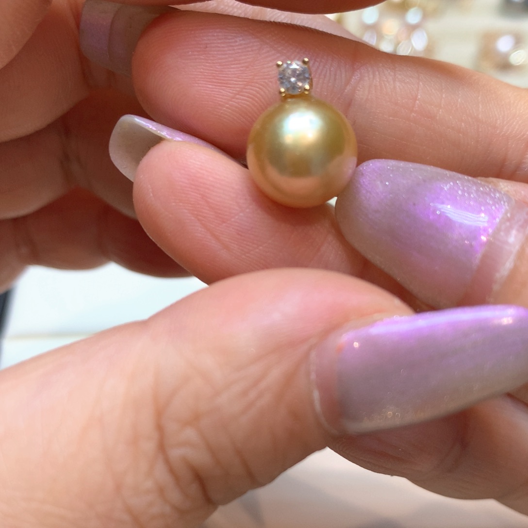 海水珍珠银S925镶嵌颈饰