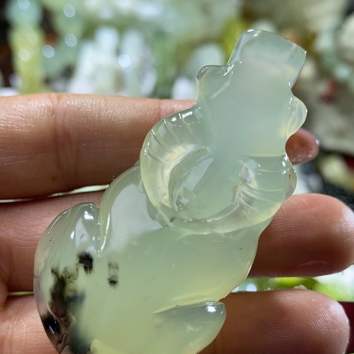 岫玉未镶嵌岫玉手把