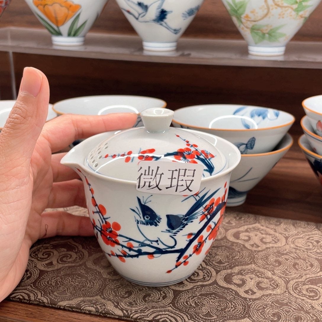 微瑕釉下彩纯手绘