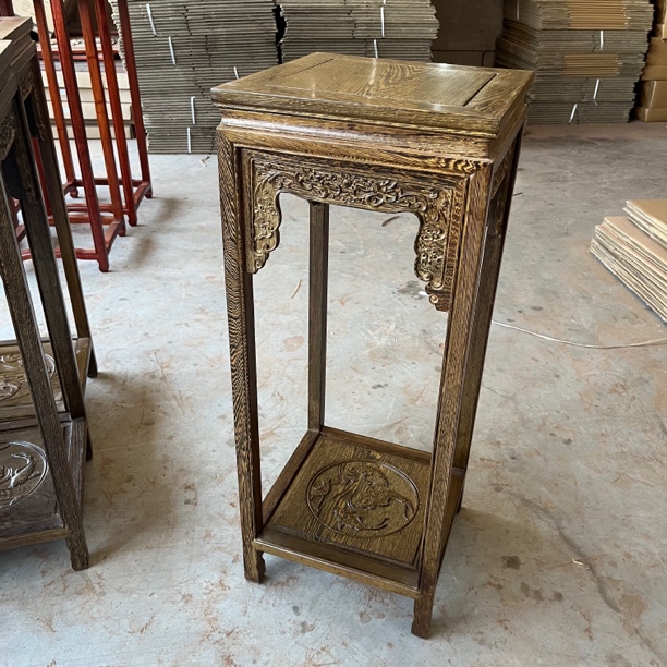 【微瑕捡漏】鸡翅木花架国标红木中式花瓶有微瑕介意慎拍