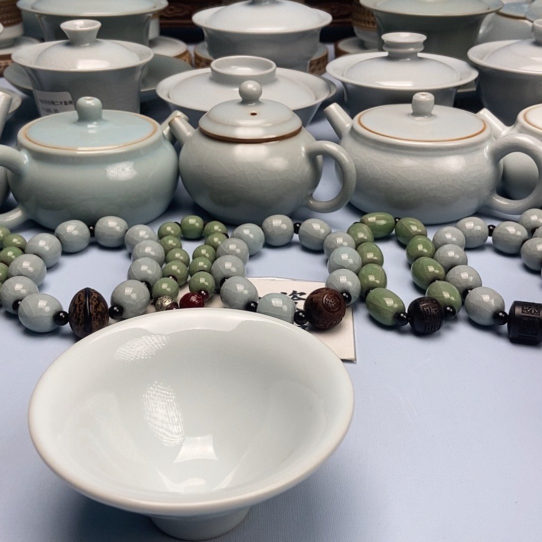 喜***.杯月白釉斗笠杯原矿原釉原产地