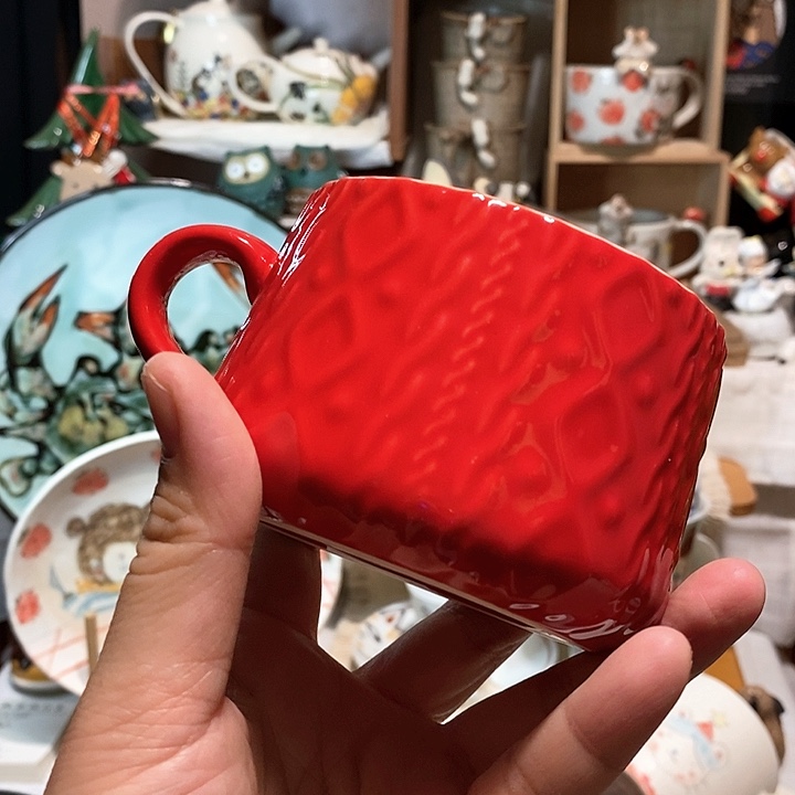 毛衣纹路咖啡杯………