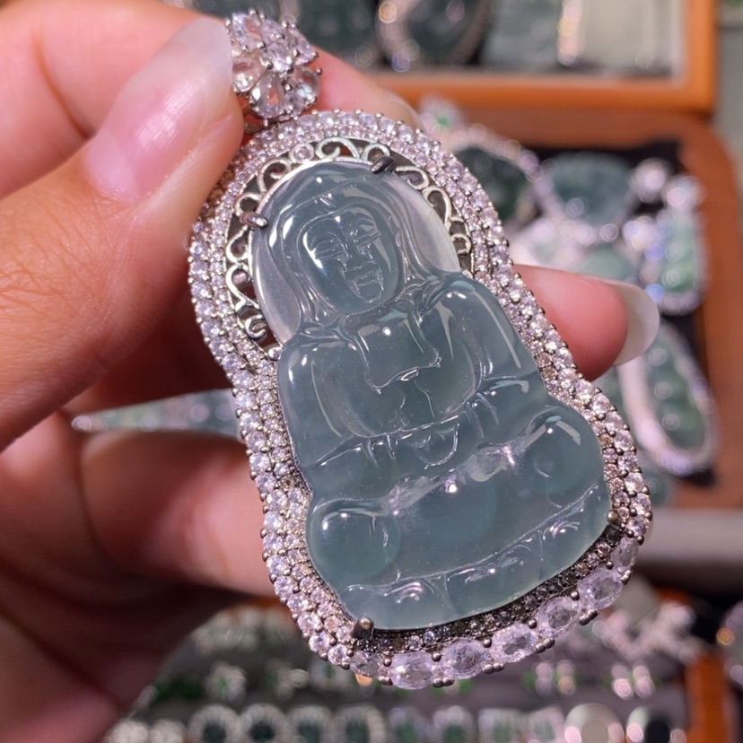 【闪购商品】翡翠未镶嵌颈饰天然