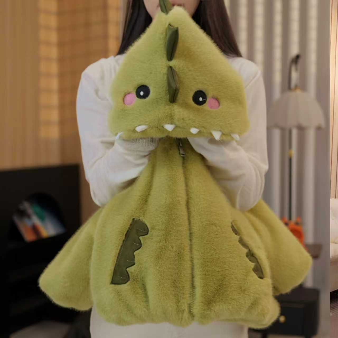 3020女童皮草外套2025新款洋气儿童秋冬加绒加厚小恐龙毛上衣