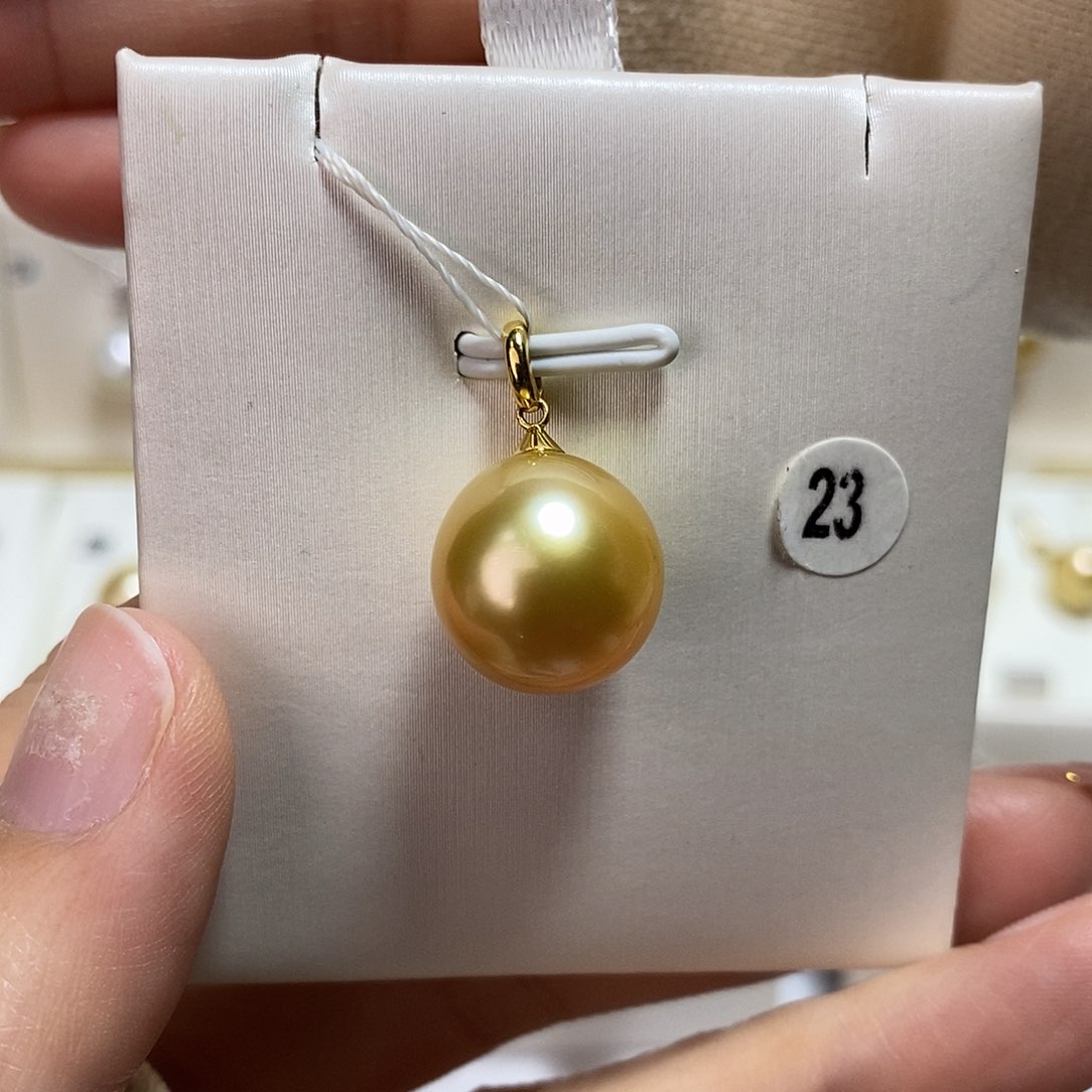 海水珍珠吊坠(不含链)18K金镶嵌