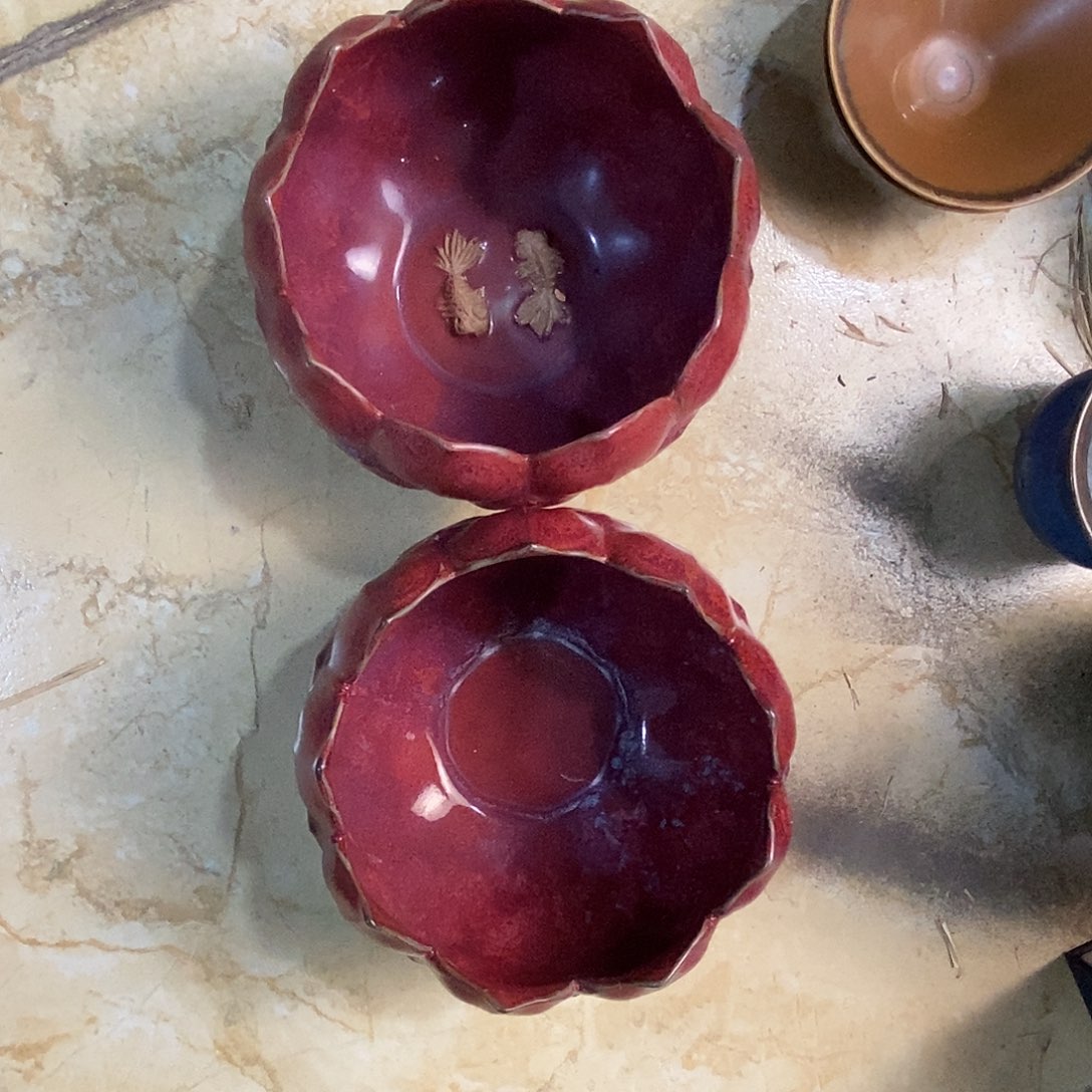 天***元瓷片钧窑的要俩莲花洗