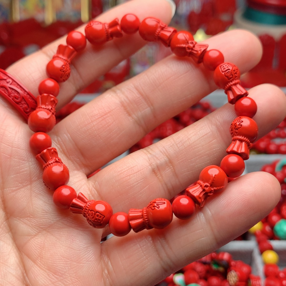 天然辰砂工艺品朱砂手串