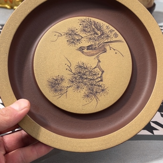 紫砂壶壶承直径十八厘米