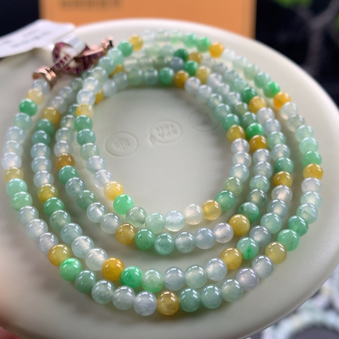 翡翠未镶嵌手链卡3.8