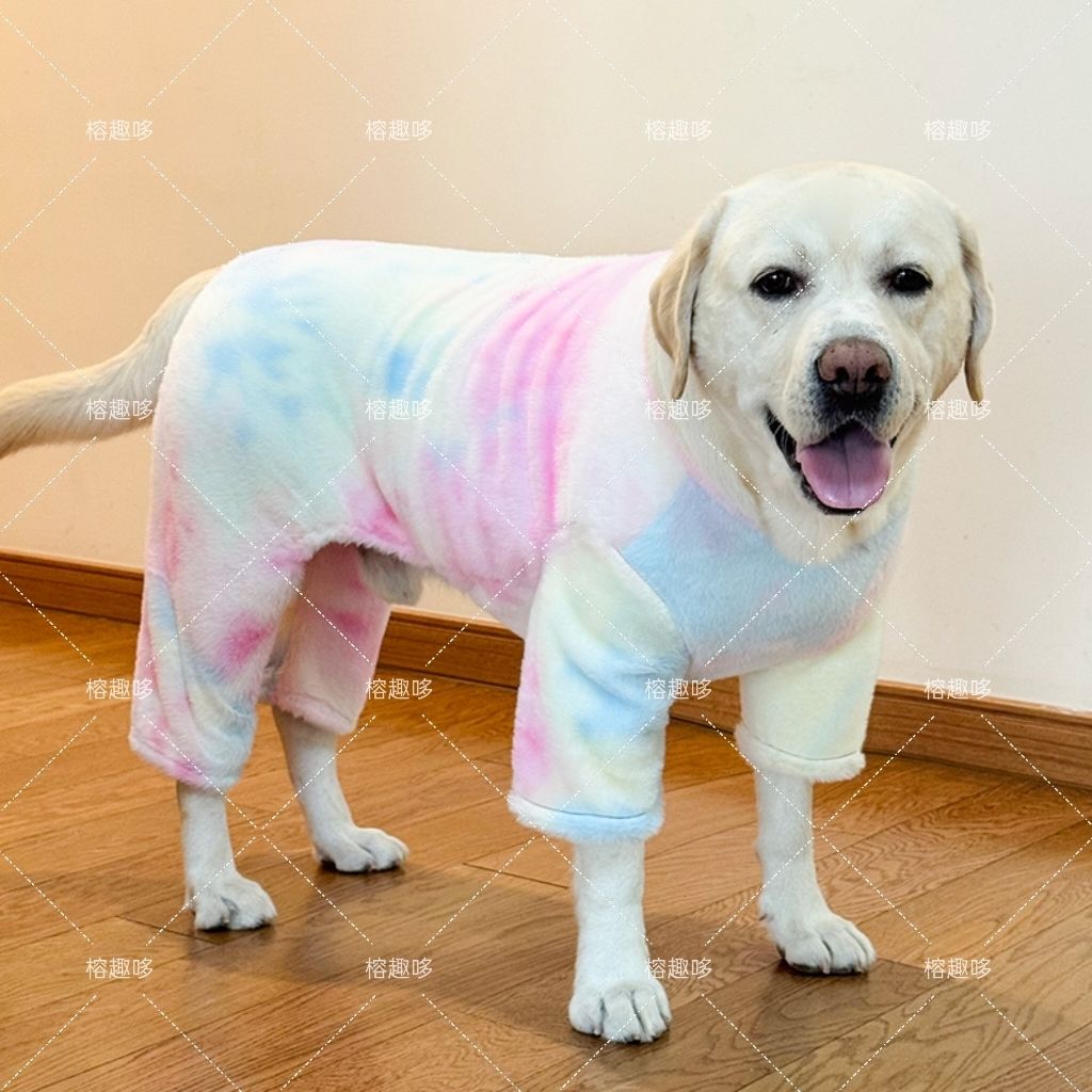 大狗衣服四脚衣服加绒保暖中大型犬衣服可爱拉布拉多金毛萨摩耶萌