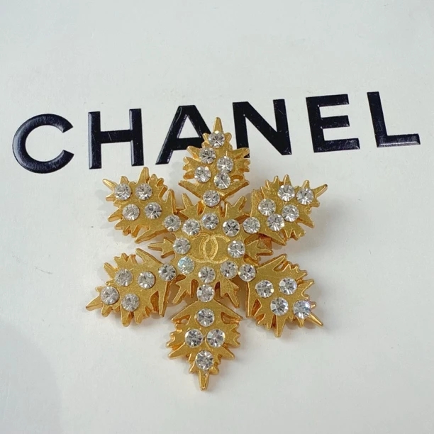 95新 Chanel/香奈儿 Chanel vintage香奈儿中古雪花胸针