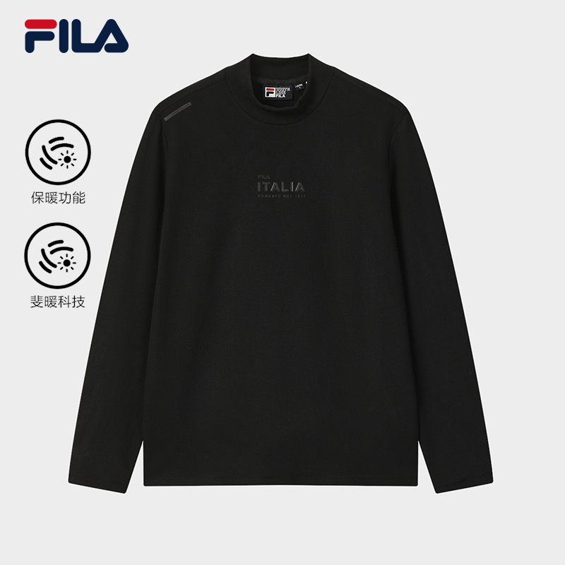FILA斐乐卫衣男款秋冬新款加绒圆领套头运动长袖F11M543214F