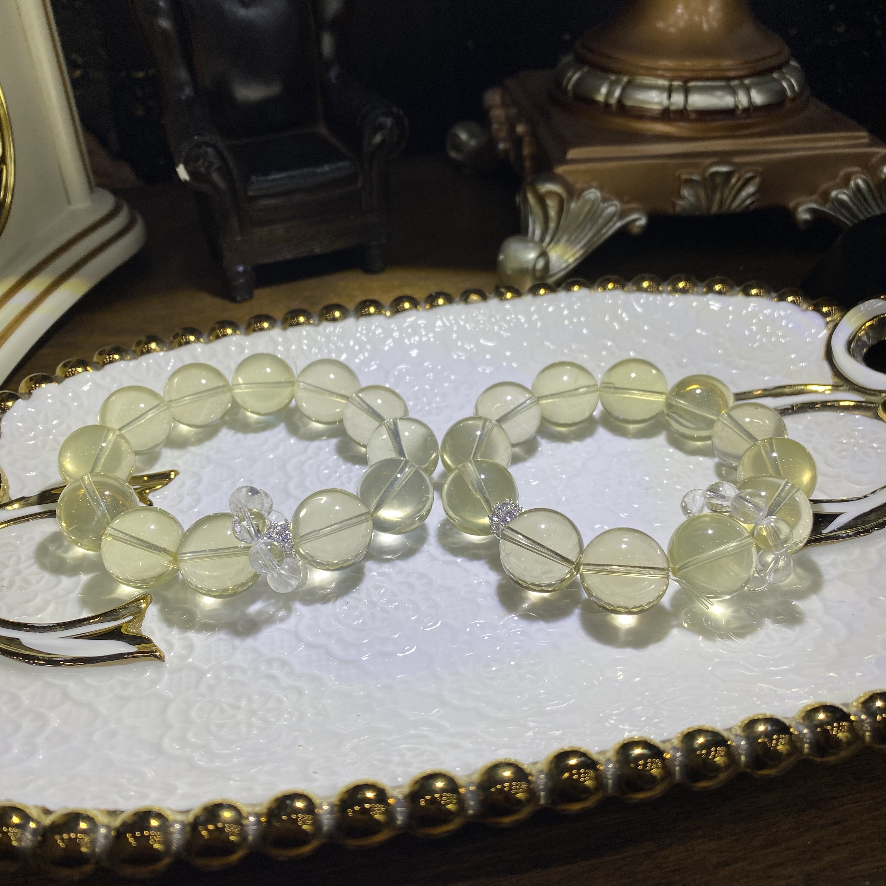 C819-高品质大颗粒天然全净黄水晶手链-多样性发其一