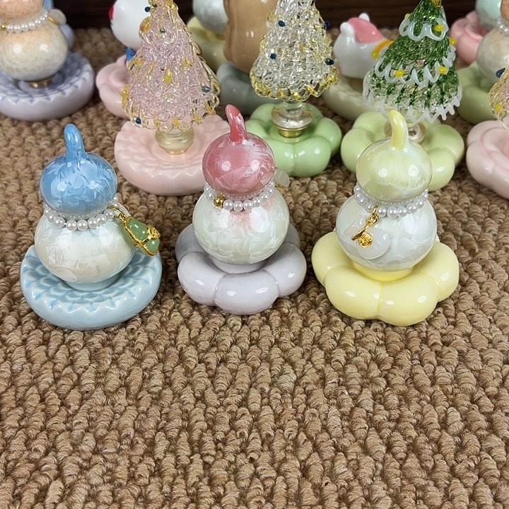 陶瓷三色葫芦系列组合
