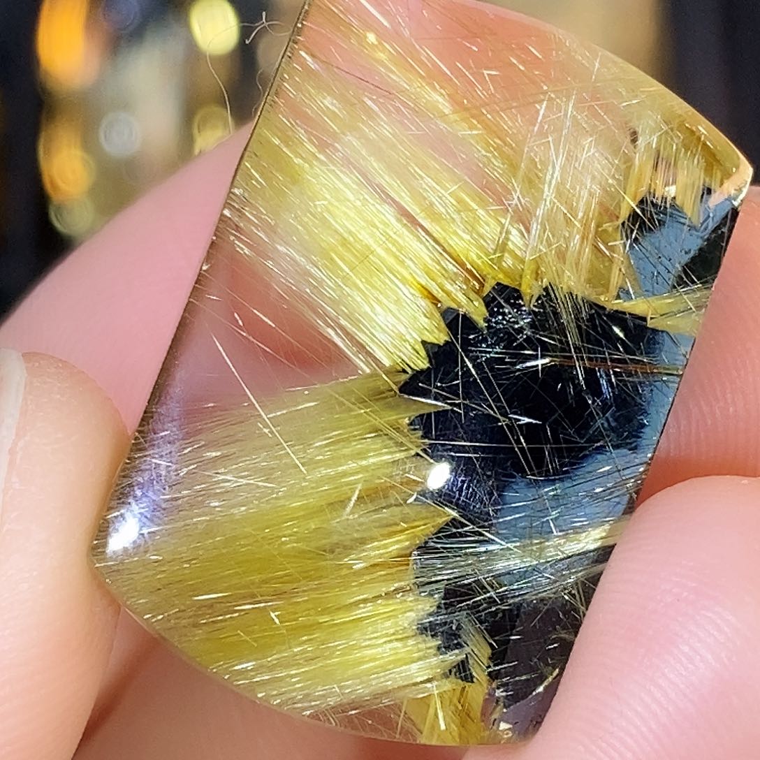 未镶嵌颈饰水晶天然净体燕尾发晶无事牌吊坠