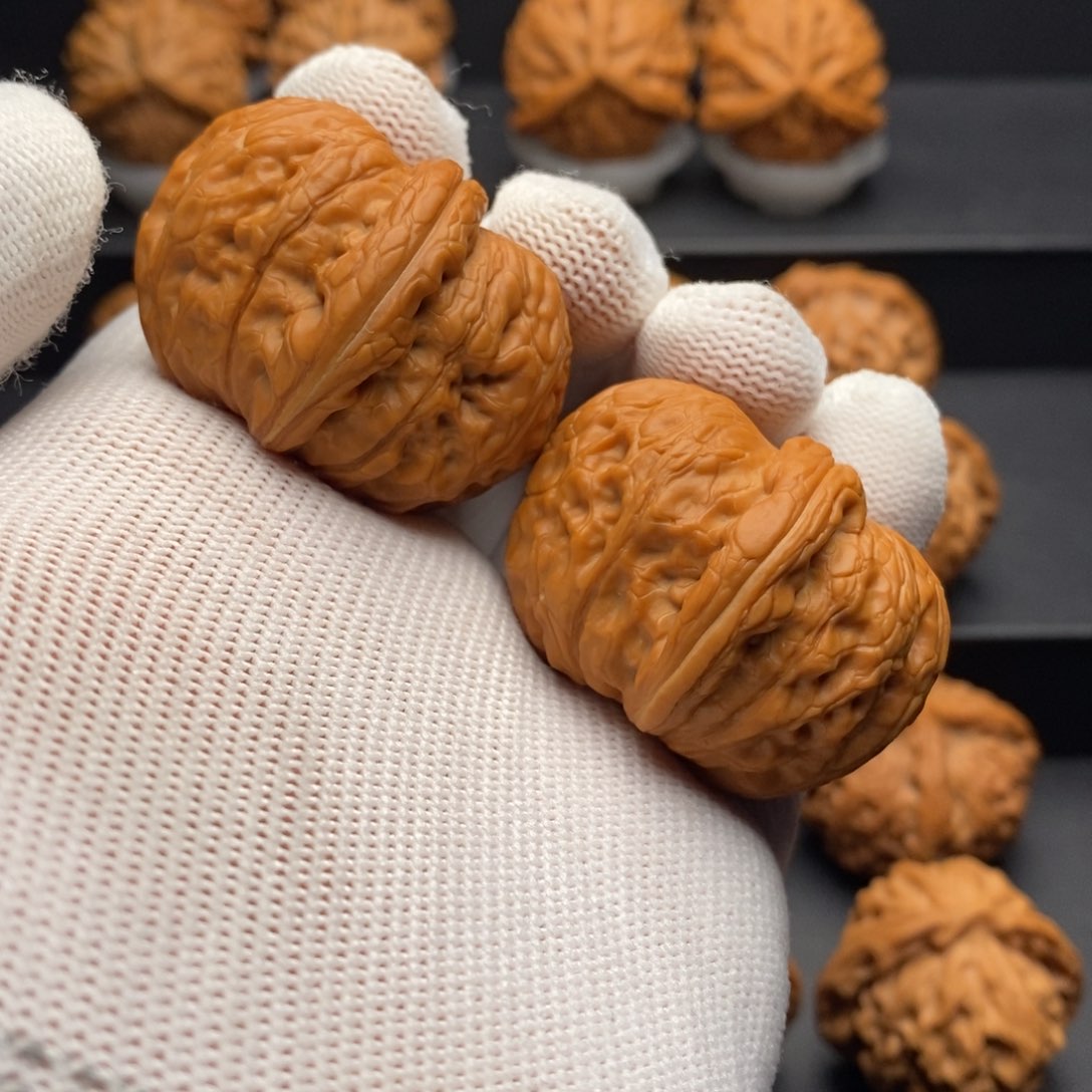 文玩核桃把件元**爸42尺全品平谷元宝