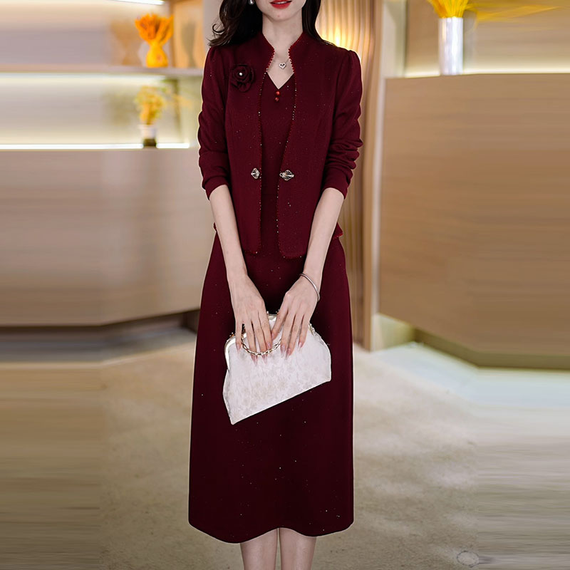 2025秋季新款A3347气质遮肉显瘦大码连衣裙女修身女装连衣裙