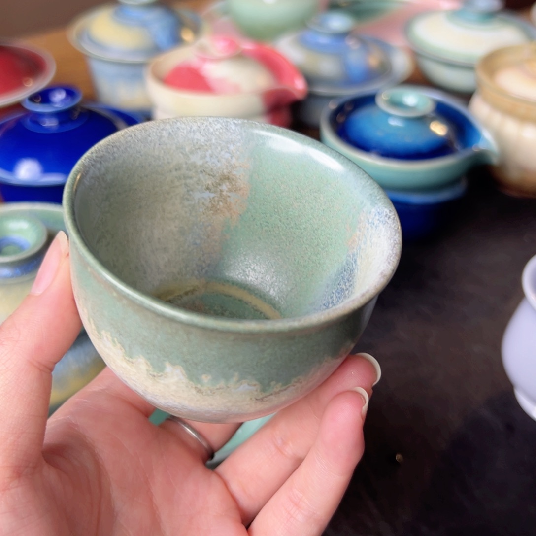 杯青現纯手工制作工艺柴烧