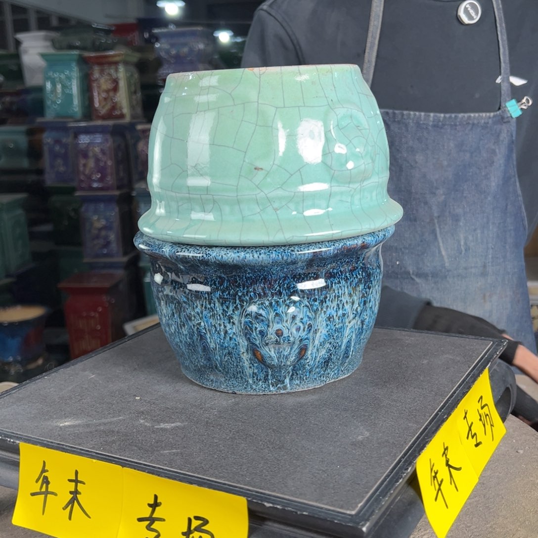 一风堂石湾花盆。微瑕缝隙783