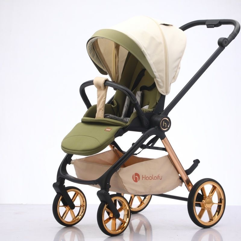 新疆包邮好莱福高景观婴儿推车宝宝车前后换向超大轮毂减震车