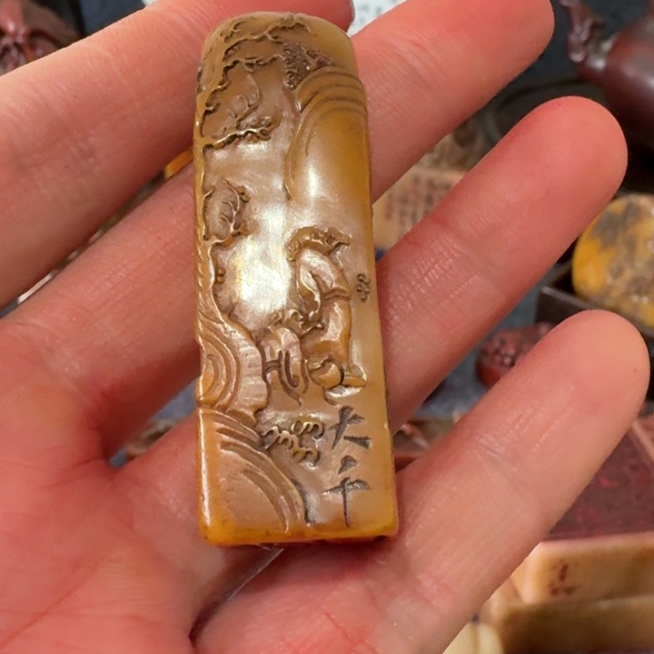 汤***师石材手工艺品摆件包邮