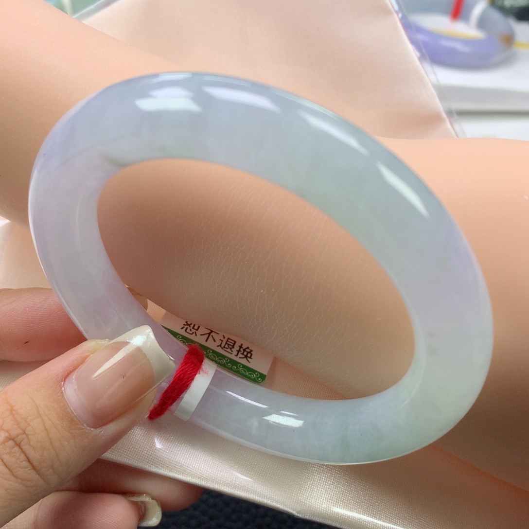 翡翠手镯未镶嵌缅甸天然翡翠手镯A货57.9圆