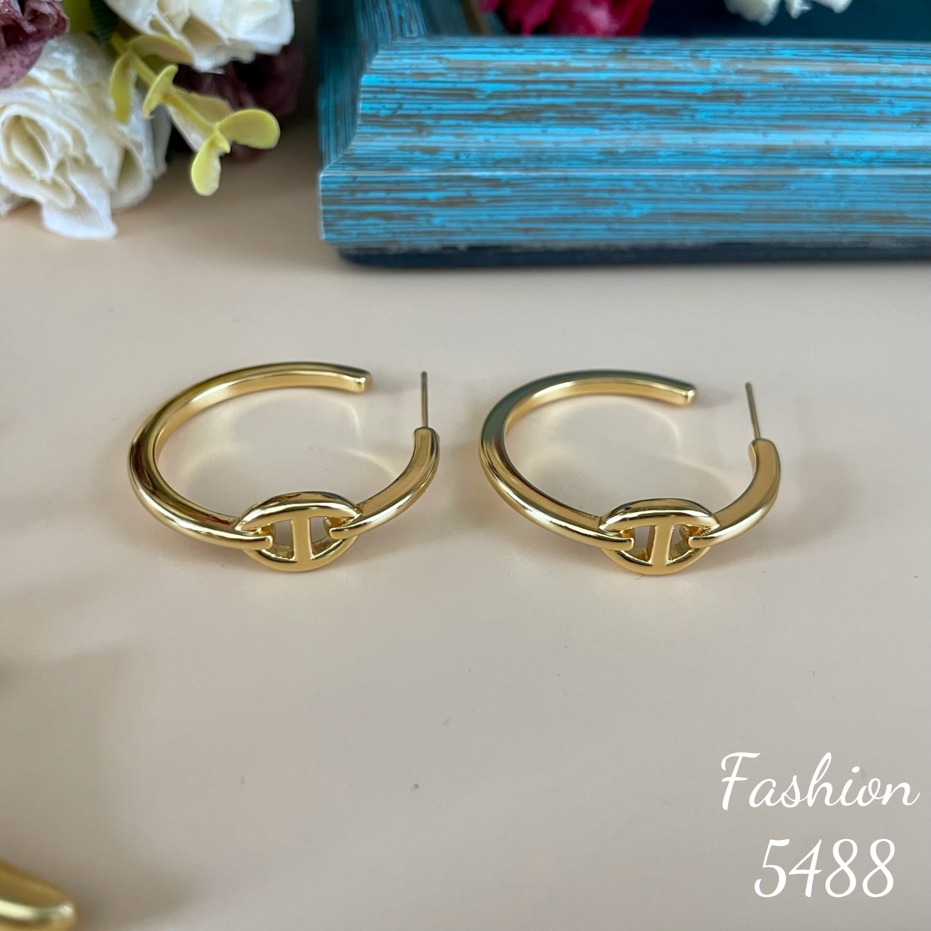 铜合金耳饰 设计师款耳饰~5488