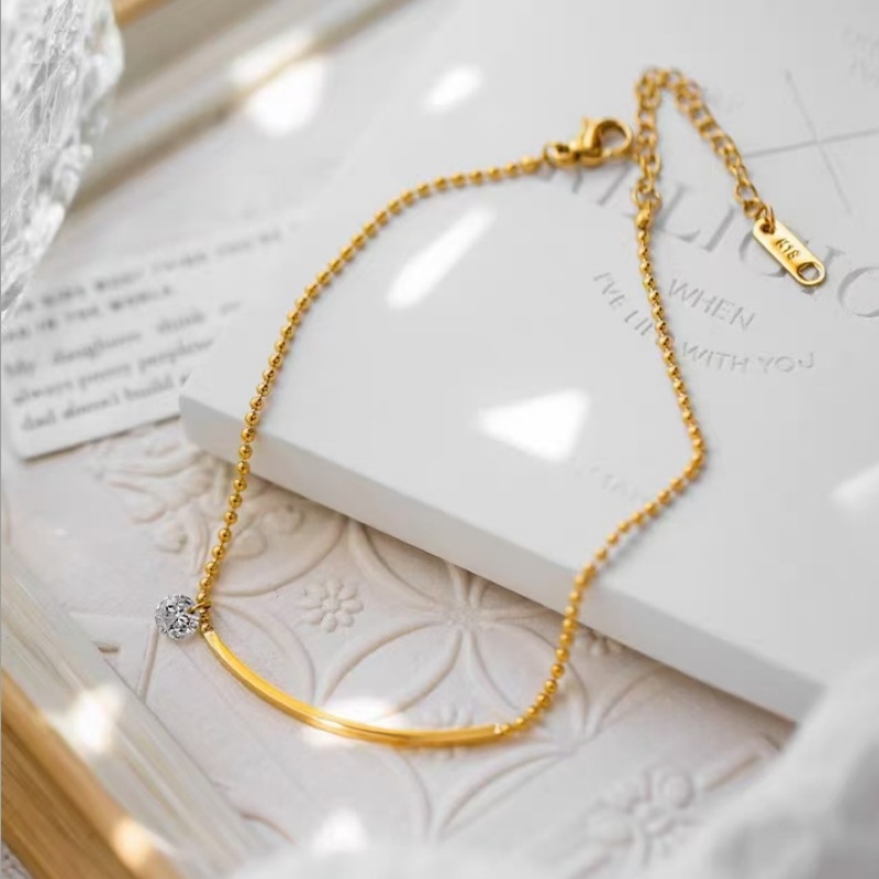 钛钢脚链  A041 时尚小众简约气质脚链